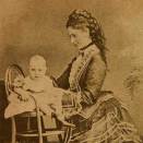 Dronning Louise og Prins Carl, 1873. De kongelige samlinger, fotograf ukjent.